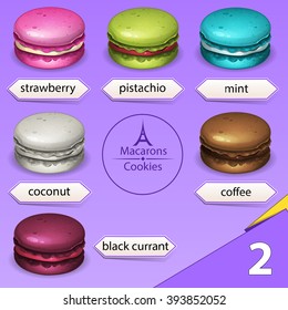 Colorful macaroons set 3