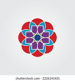 coloreados adornos redondos de madala, pueden ser usados como decoraciones para bodas o fiestas indias, ilustración vectorial. Circulo abstracto de vectores redondeados. Estilo Mandala. Elemento decorativo, diseño circular de color