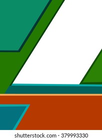 Colorful magazine or brochure, vector design. Abstract background.