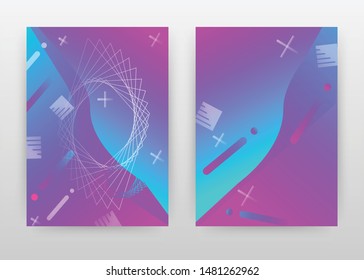 Colorful magenta blue background design for annual report, brochure, flyer, poster. Geometric blue background vector illustration for flyer, leaflet, poster. Abstract A4 brochure template.