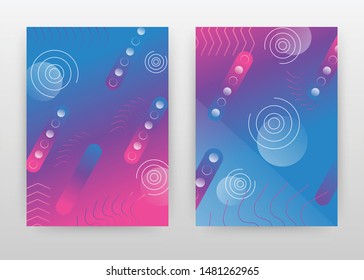 Colorful magenta blue background design for annual report, brochure, flyer, poster. Geometric blue background vector illustration for flyer, leaflet, poster. Abstract A4 brochure template.