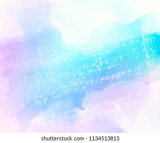 Colorful magic effect paper texture vector banner. Watercolor bright color smoke blur splash hand drawn art canvas for card, label, kids wallpaper, grunge poster, illustration