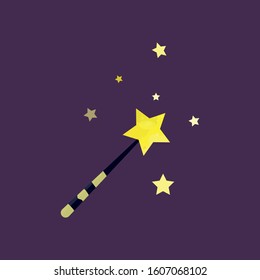 Colorful magic stick vector illustration in vintage style. Graphic vector art. Abstract concept graphic element.
