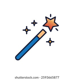 A colorful magic wand icon representing imaginative play and creativity.