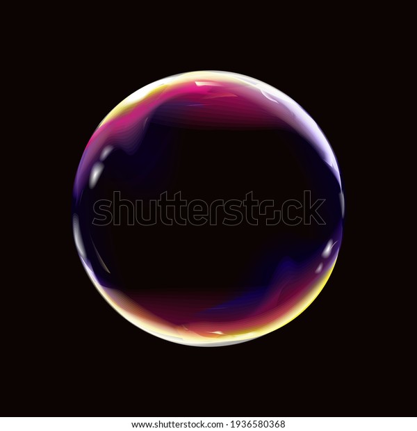 Colorful magical fantasy dreamy bubble black\
background childhood realistic\
play