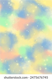 Colorful magical pastel paint abstract background vector