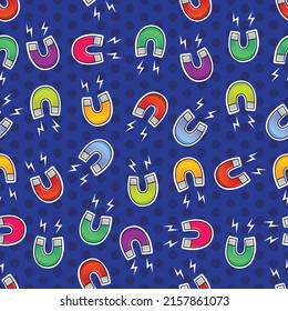 Colorful magnet seamless pattern background