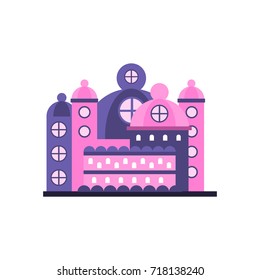 Colorful majestic palace building vector illustration