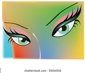 Colorful make up