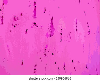 Colorful maline texture wall peeled paint and scratched. Vector illustration.