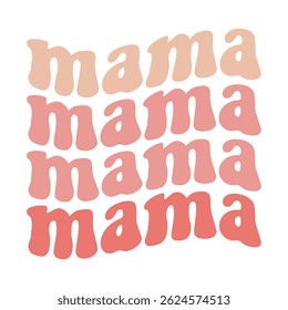 Design Colorido da Pilha de Texto Mama
