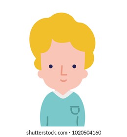 colorful man with casual t-shirt and hairstyle design