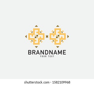 Colorful mandala, arabesque, rossete, emblem. Abstract symbol, sign. Isolated drawing. Modern logo for boutique, flower shop, chocolate package, business, interior, company mark. Wallpaper, background
