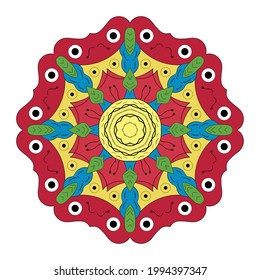 colorful mandala art, good to use for textile, pattern, ceramic texture.