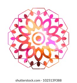 Colorful mandala art. Sacred ancient symbol.