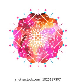 Colorful mandala art. Sacred ancient symbol.