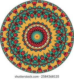 Colorful Mandala Artwork for Mindful Meditation