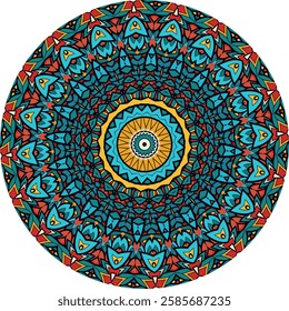 Colorful Mandala Artwork for Mindful Meditation