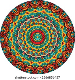 Colorful Mandala Artwork for Mindful Reflection