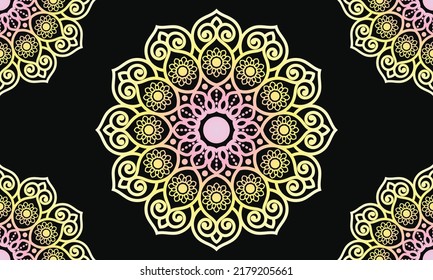 Colorful mandala background design. Ornamental mandala design. Mandala Pattern Design.