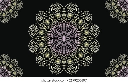 Colorful mandala background design. Ornamental mandala design. Mandala Pattern Design.