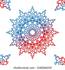 Colorful mandala background design template