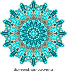 Colorful mandala background. Vector illustration .