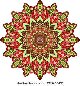 Colorful mandala background. Vector illustration .