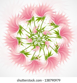Colorful mandala background withabstract lotus flowers for your web design