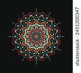 Colorful mandala beautiful artwork vector illustration.