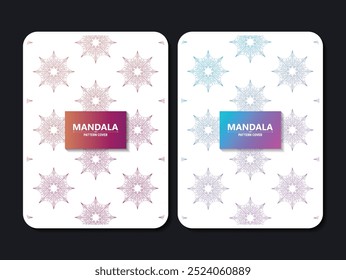 colorful mandala cover design template