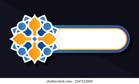 Colorful mandala decorative banner design