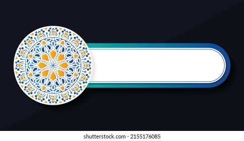 Colorful mandala decorative banner design