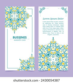 colorful mandala decorative card design