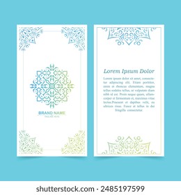 colorful mandala decorative card design