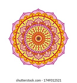 Colorful mandala decorative ornament background