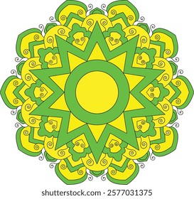 Its a Colorful  Mandala Design.