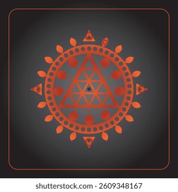 Colorful mandala design abstract floral pattern