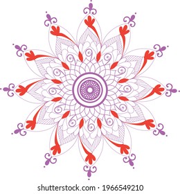 Colorful Mandala Design, Beautiful Mandala Vector