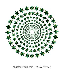 The  colorful mandala design center point white and another star shape abstract circle graphics design 