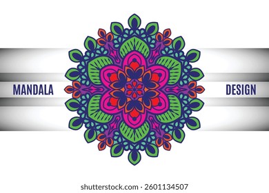 Colorful Mandala Design with Decorative Floral Pattern