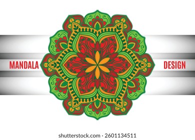 Colorful Mandala Design with Decorative Floral Pattern