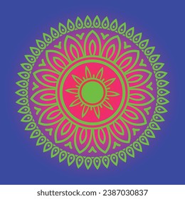 Farbiges Mandala Design EPS Vektorgrafik