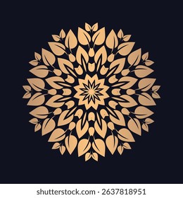 Colorful Mandala design with Floral and Geometric Elements
