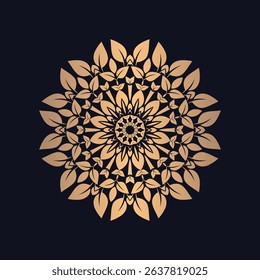 Colorful Mandala design with Floral and Geometric Elements