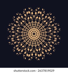 Colorful Mandala design with Floral and Geometric Elements