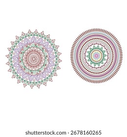 design mandala colorido no illustrator