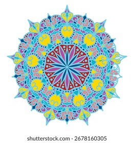 buntes Mandala-Design in Illustrator