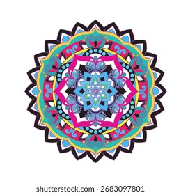colorful mandala design in illustrator