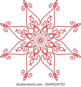 Colorful mandala design with intricate floral patterns.